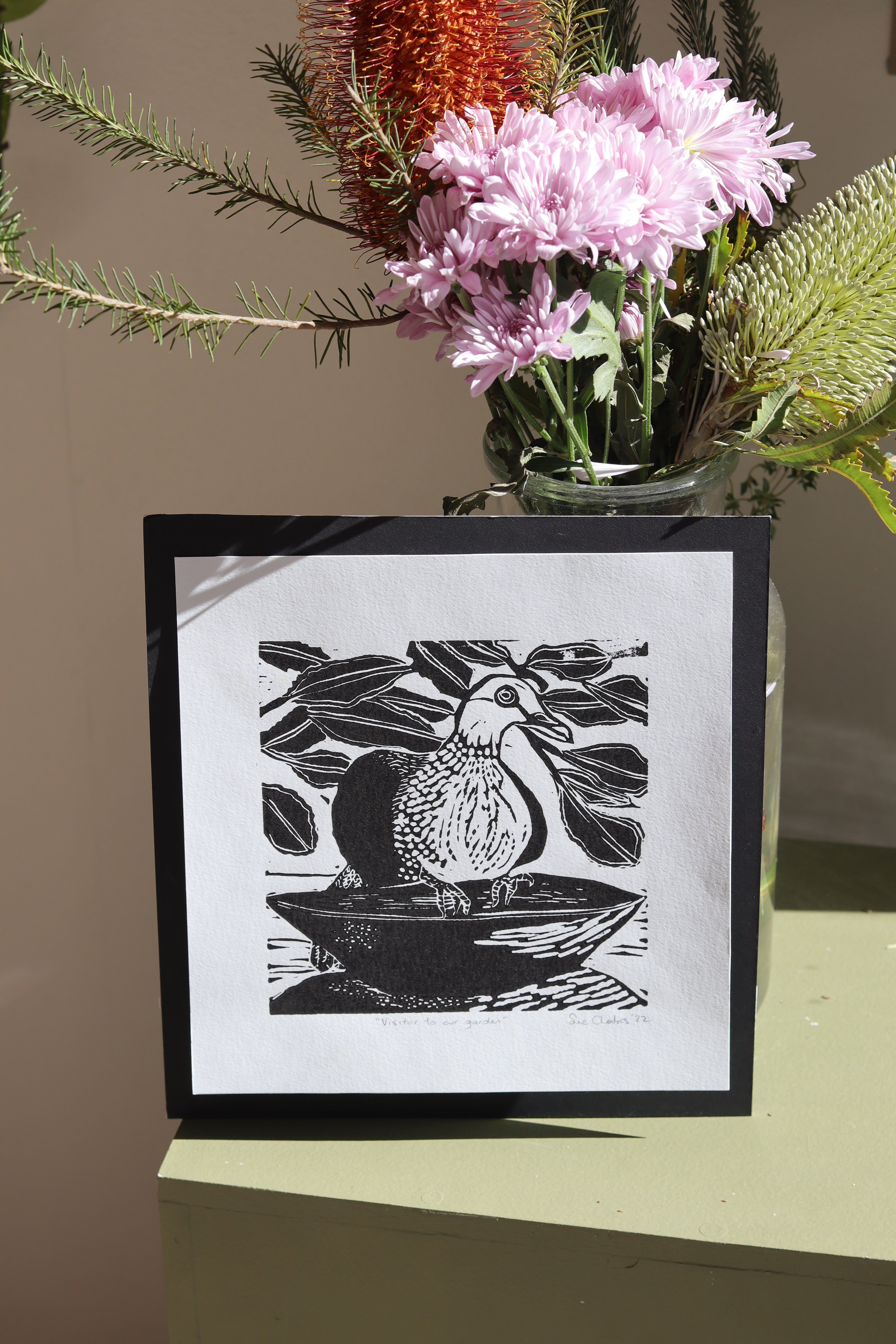 Visitor To Our Garden (Unframed) - Sue Chakos