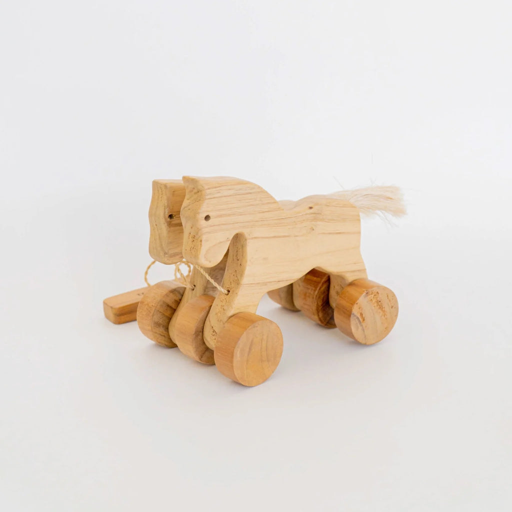 Pull Along Horse Wooden Toy