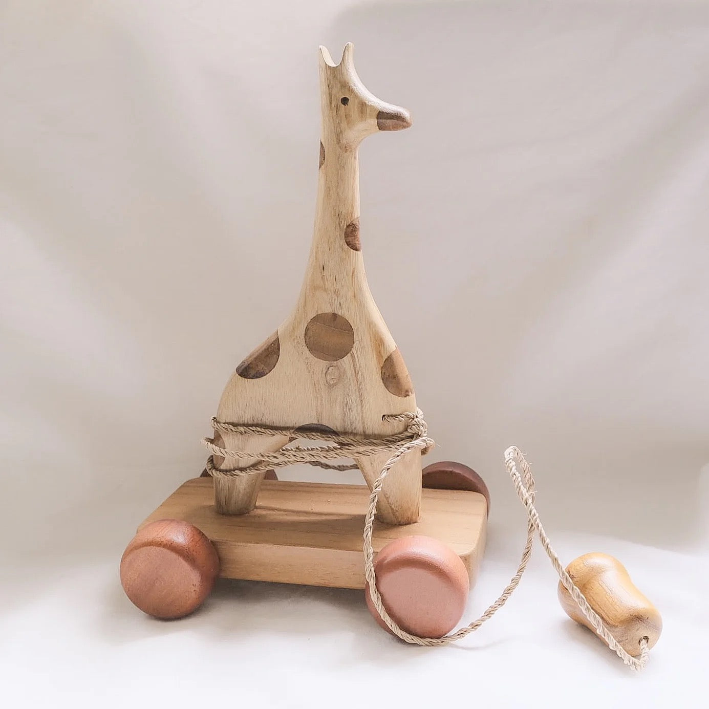Pull Along Giraffe Wooden Toy