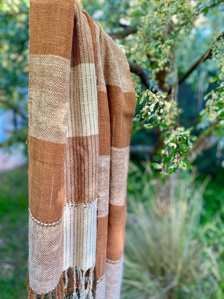 Cotton Scarf Marigold Check