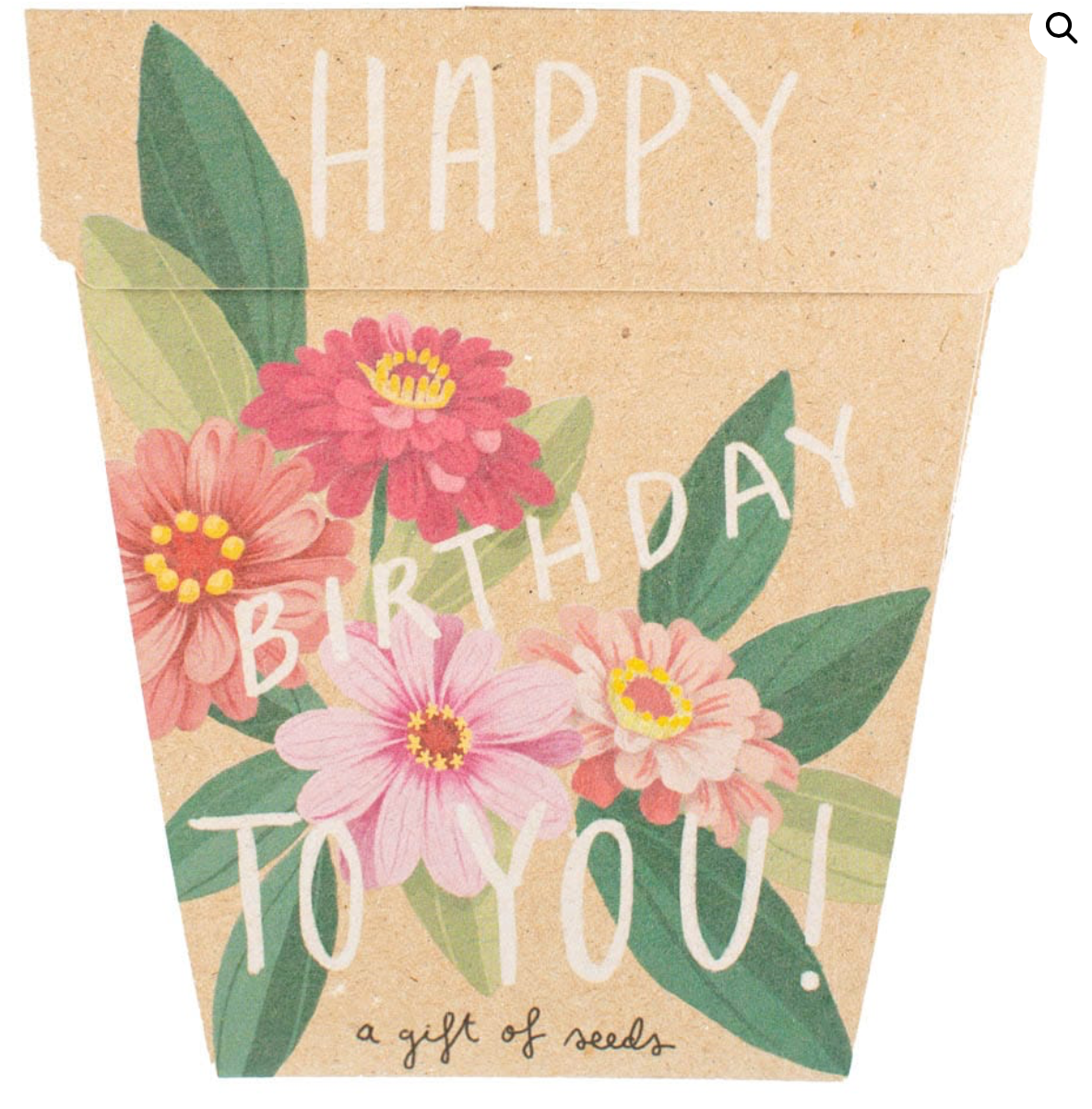 Happy Birthday Zinnia Gift of Seeds