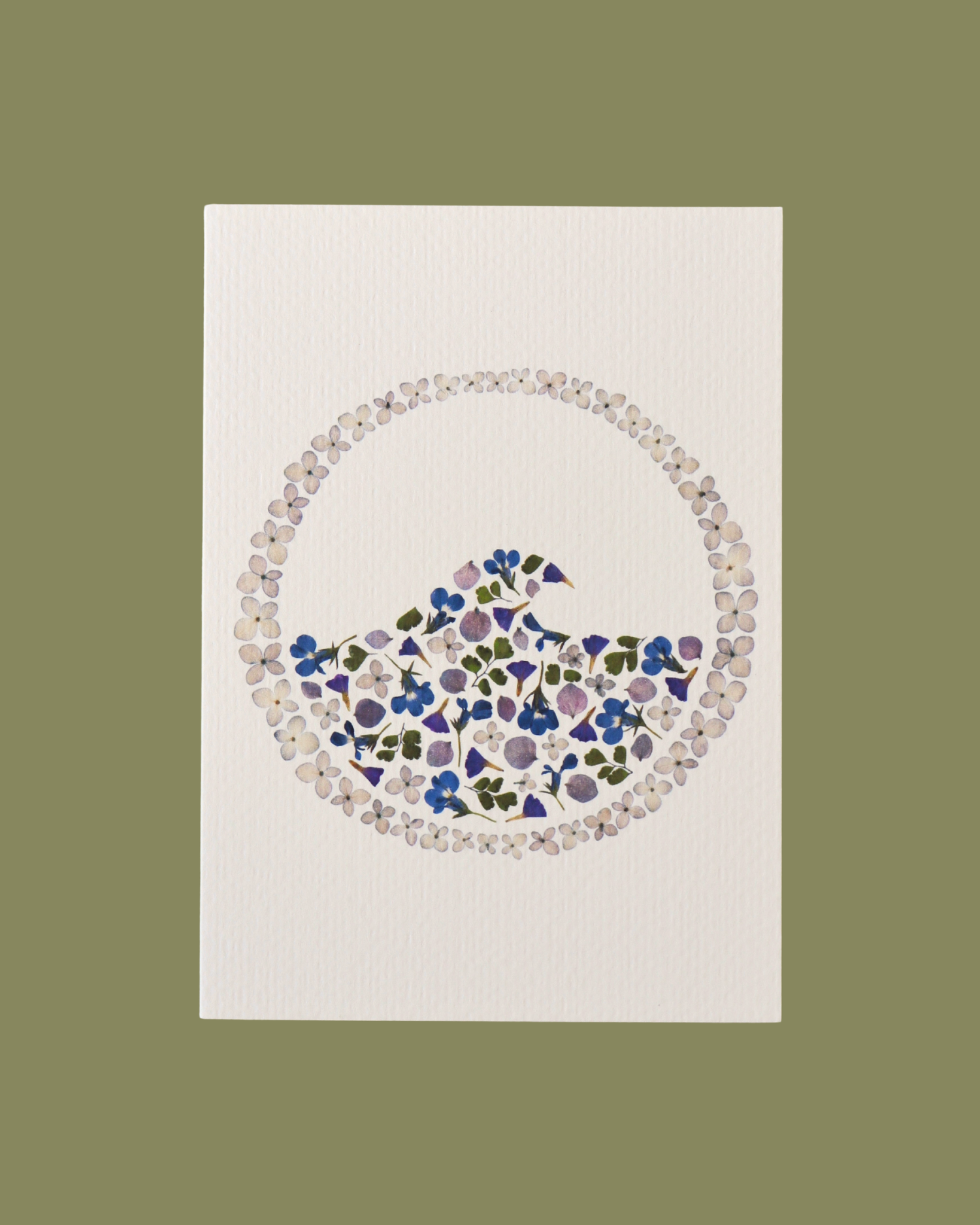 Wave Pressed Flower Card