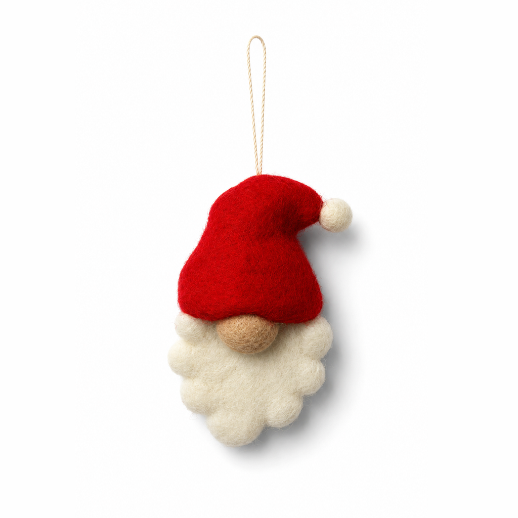 Felt Christmas Ornament - Festive Gnome