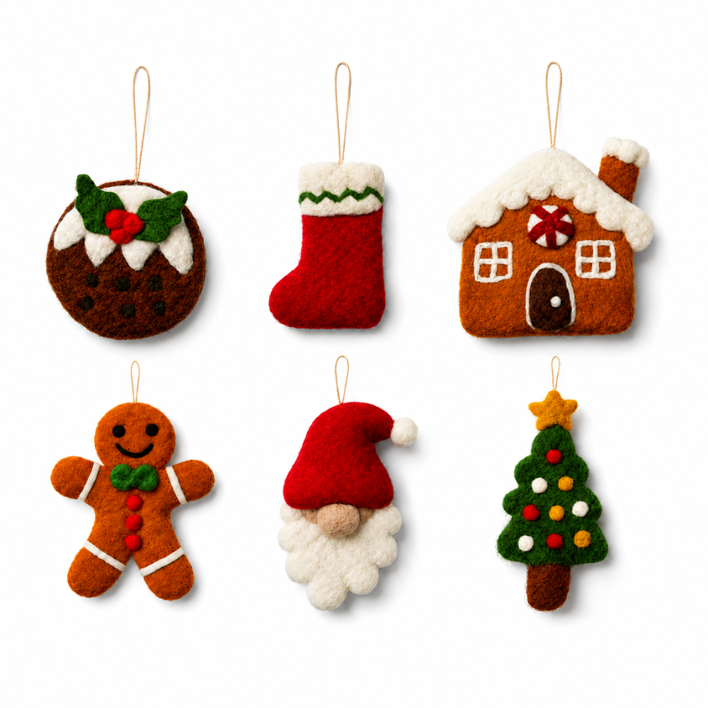 Felt Christmas Ornament - Christmas Pudding