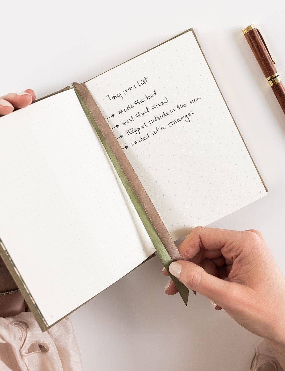 Linen Bound Pocket Journal - Saltmarsh Green (Bullet)