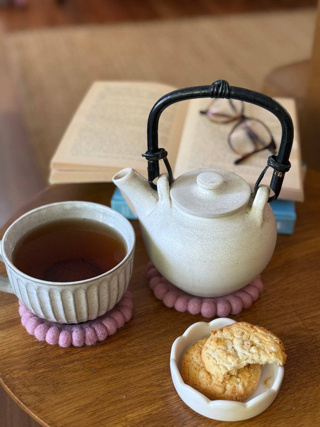 Felt Coaster Set - Vintage Rose