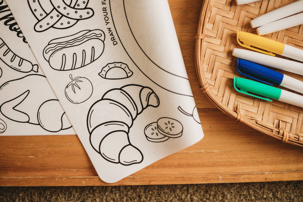 Reusable Silicone Colouring Mat | Kids Travel Activity