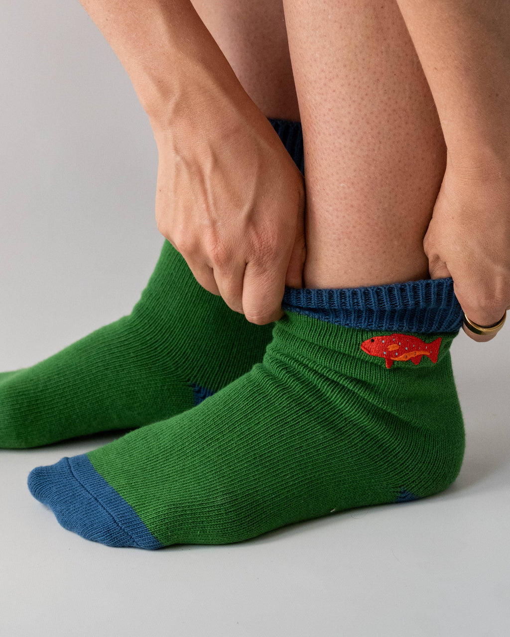 Coral Trout Fish Socks: Medium/Large