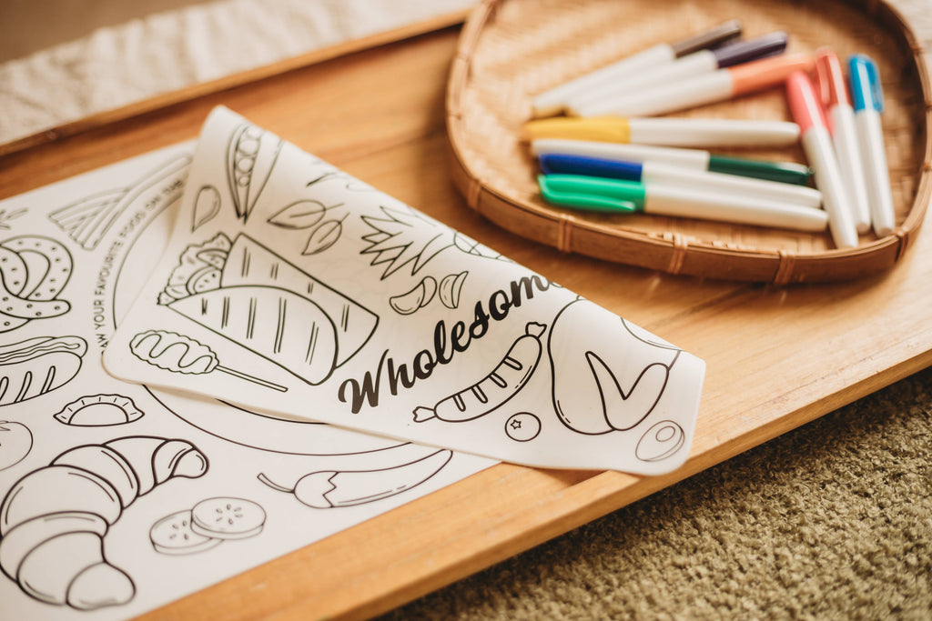 Reusable Silicone Colouring Mat | Kids Travel Activity