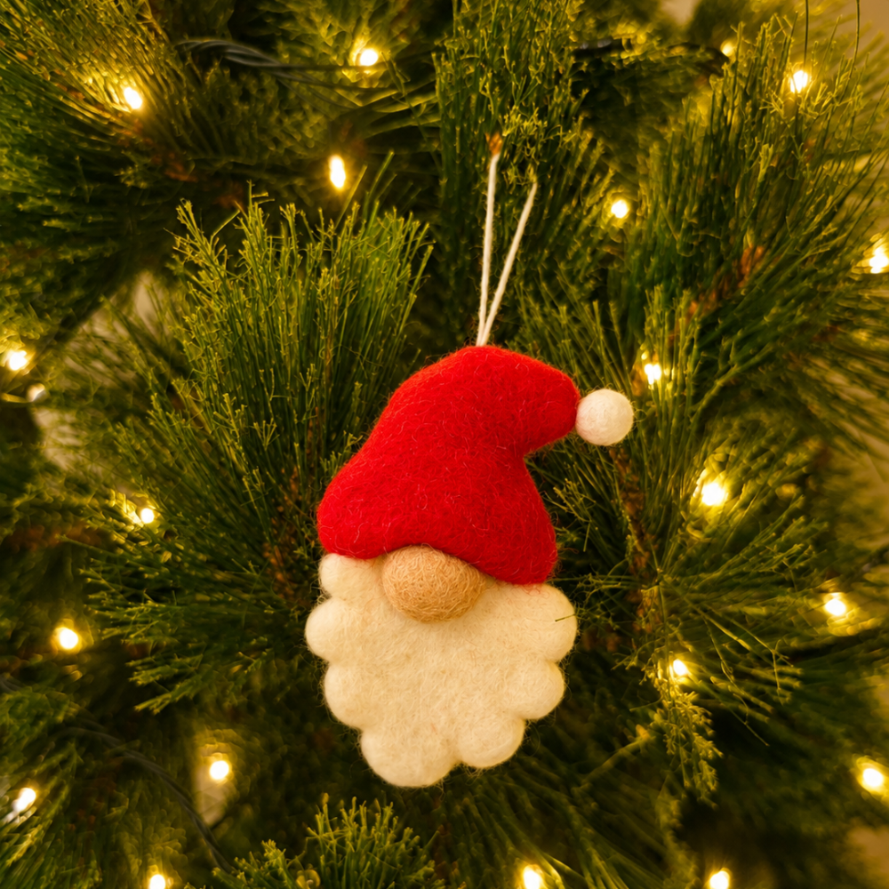 Felt Christmas Ornament - Festive Gnome