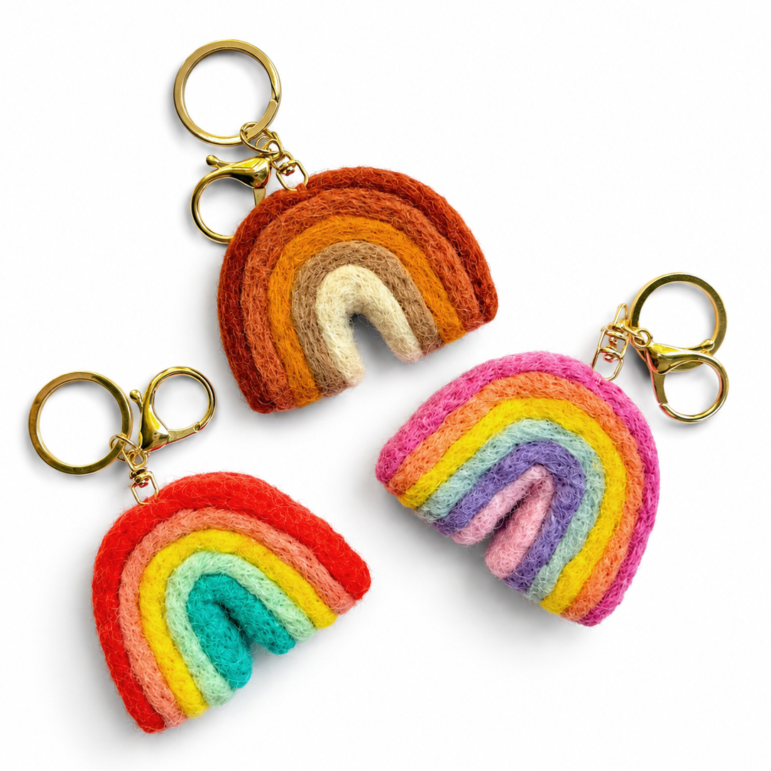 Felt Rainbow Keychain | Bag Charm