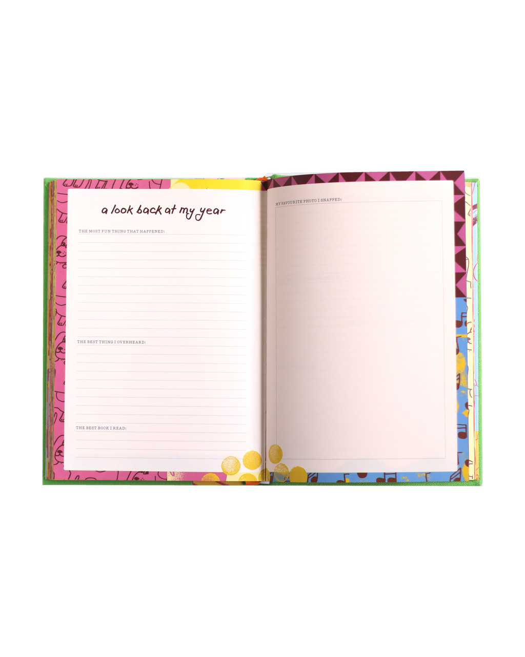 2027 Frankie Diary open to the illustrated look back at my year pages