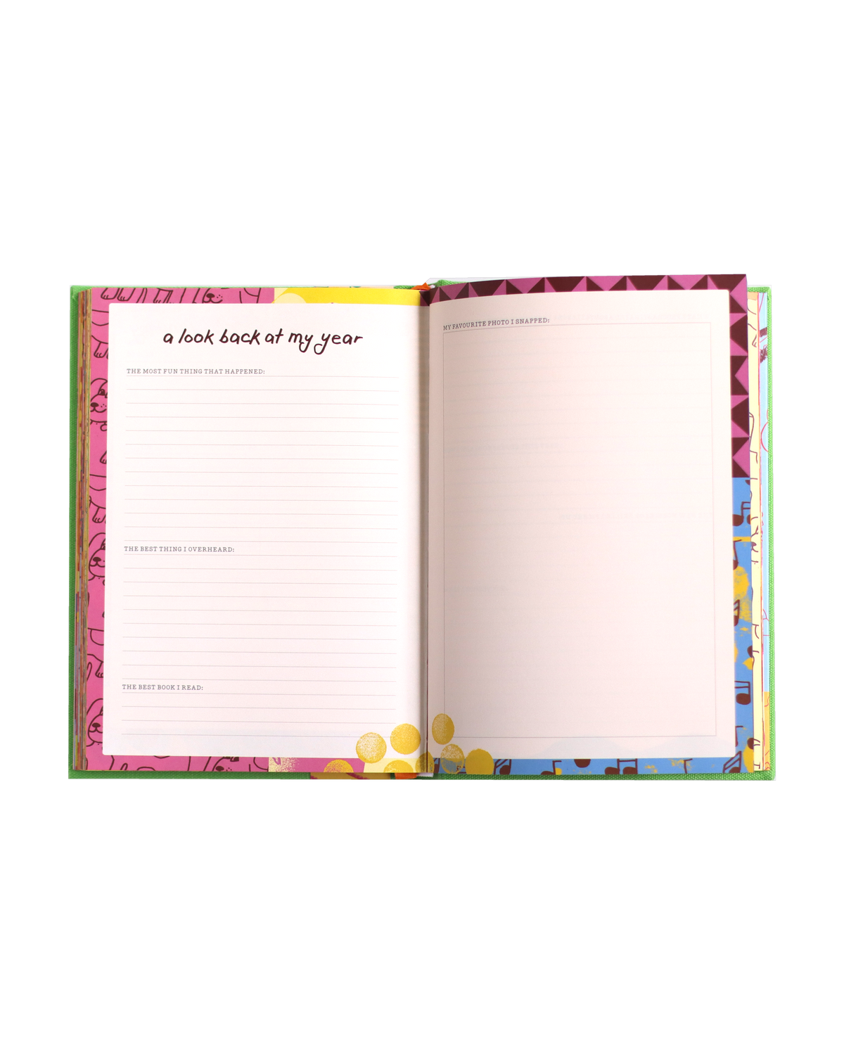 2027 Frankie Diary open to the illustrated look back at my year pages