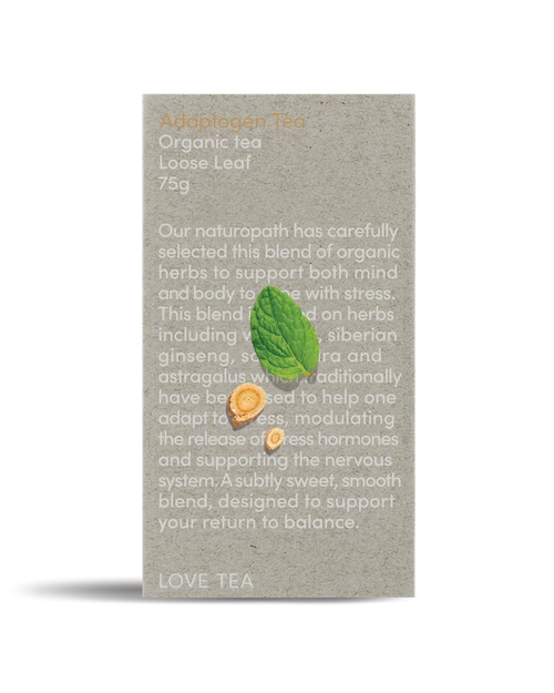 Love Tea Adaptogen Loose Leaf Tea 75g box
