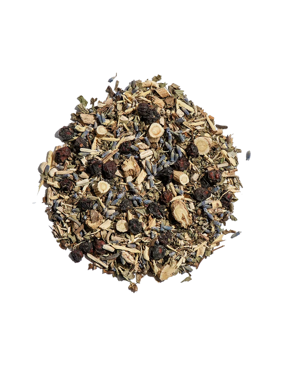 Love Tea Adaptogen loose leaf tea blend with withania, schizandra berries and lavender