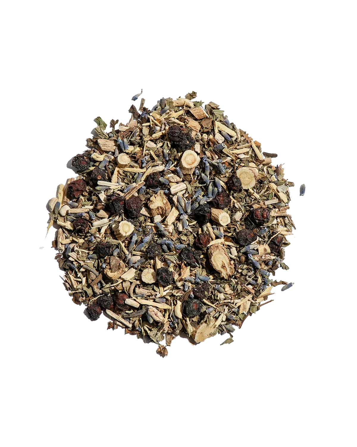 Love Tea Adaptogen loose leaf tea blend with withania, schizandra berries and lavender