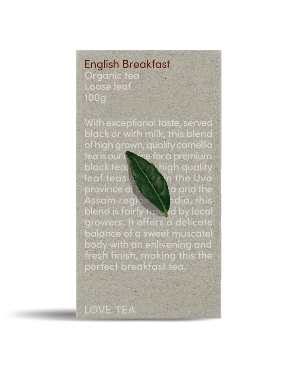 Love Tea English Breakfast Loose Leaf Tea 100g box