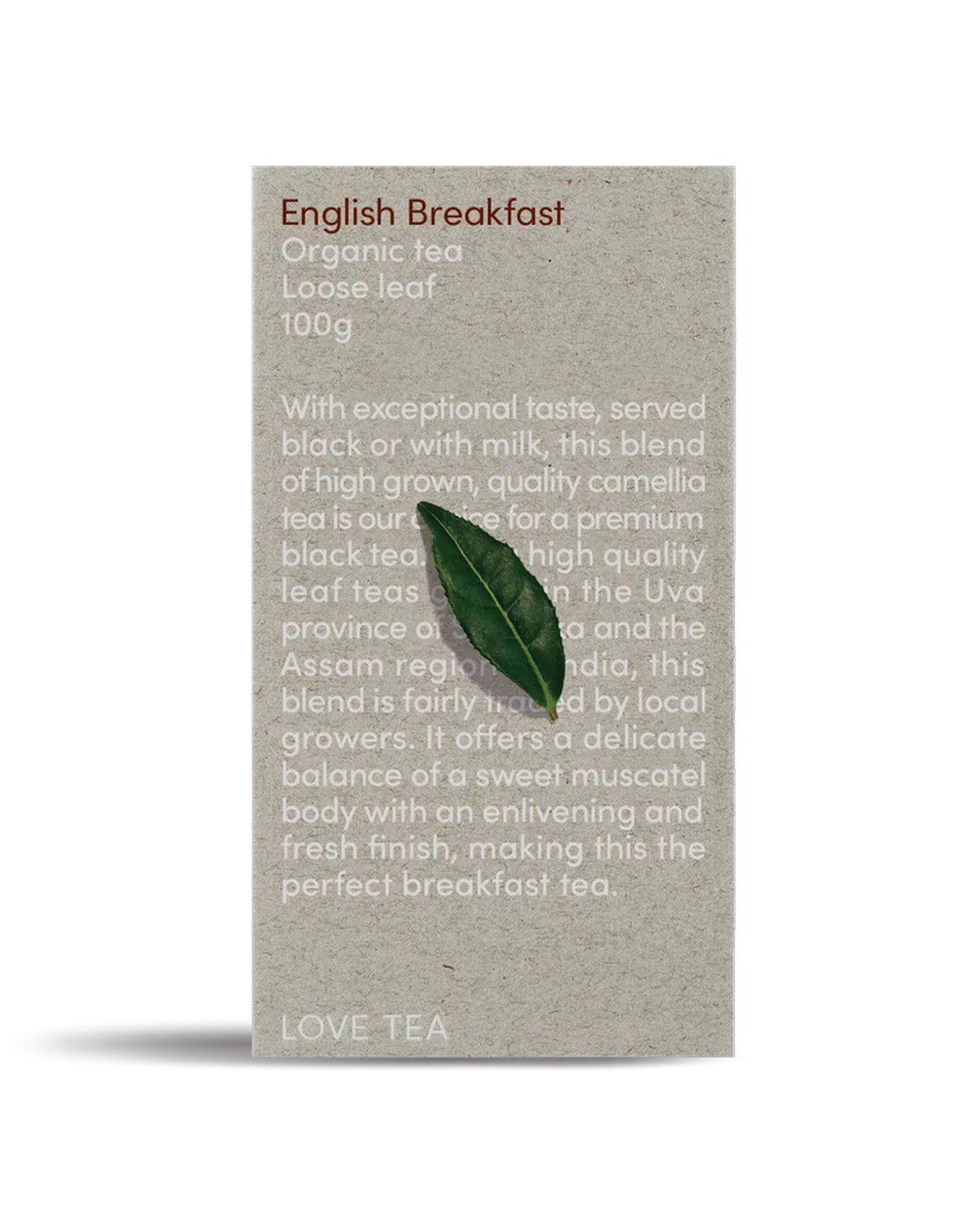 Love Tea English Breakfast Loose Leaf Tea 100g box