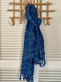 Cotton Scarf Indigo Ikat