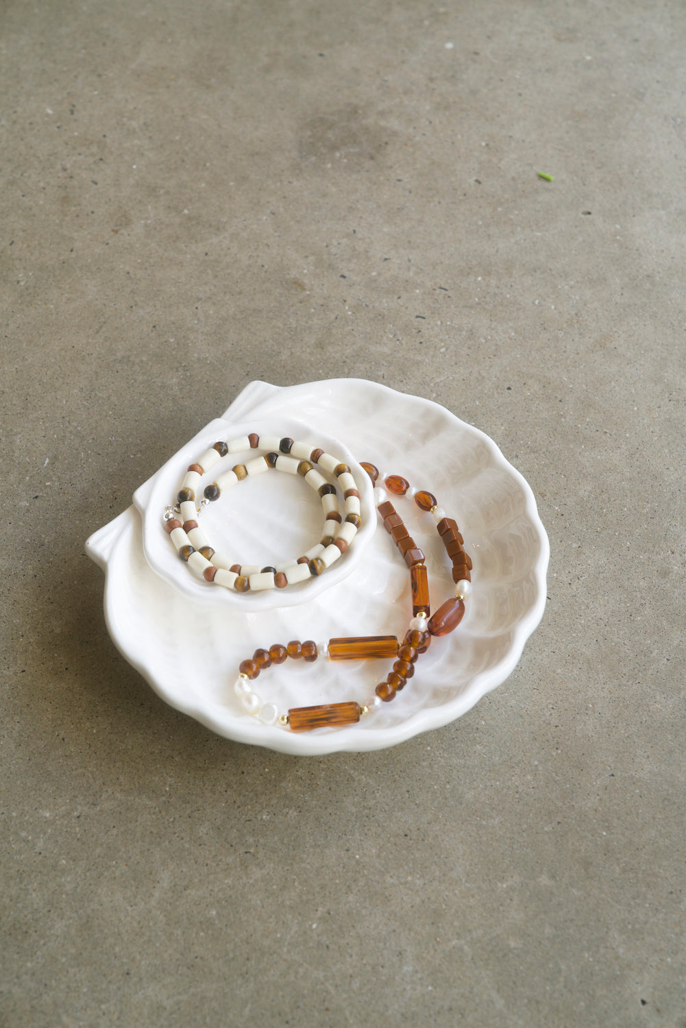 Vintage Two Tier Shell Dish